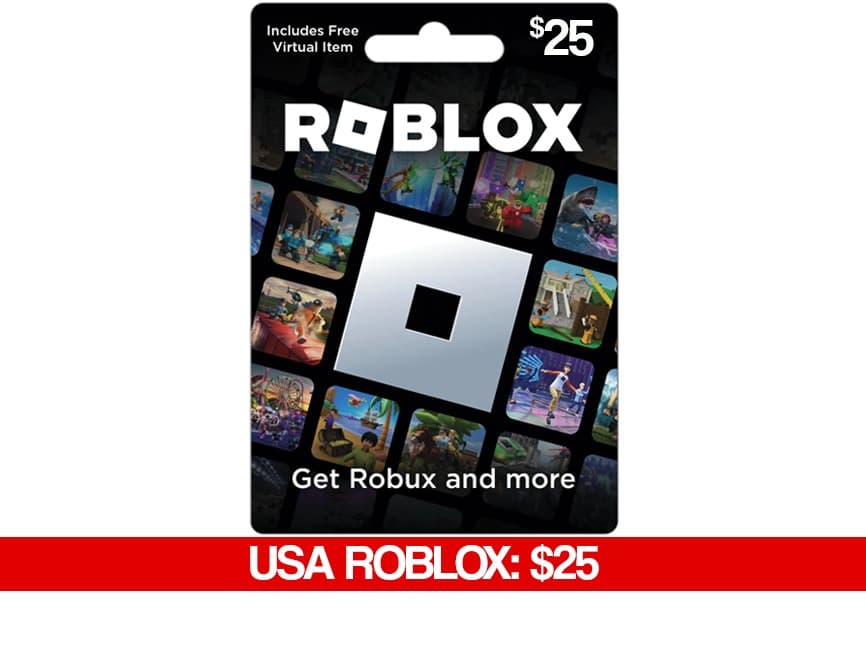 Roblox: 25$ USD - Roblox Voucher Code