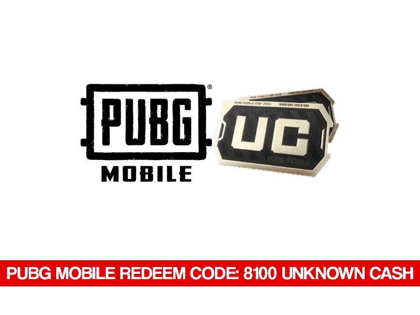 PUBG Mobile Redeem Code: 8100 Unknown Cash - PUBG Mobile Redeem Code Voucher Code